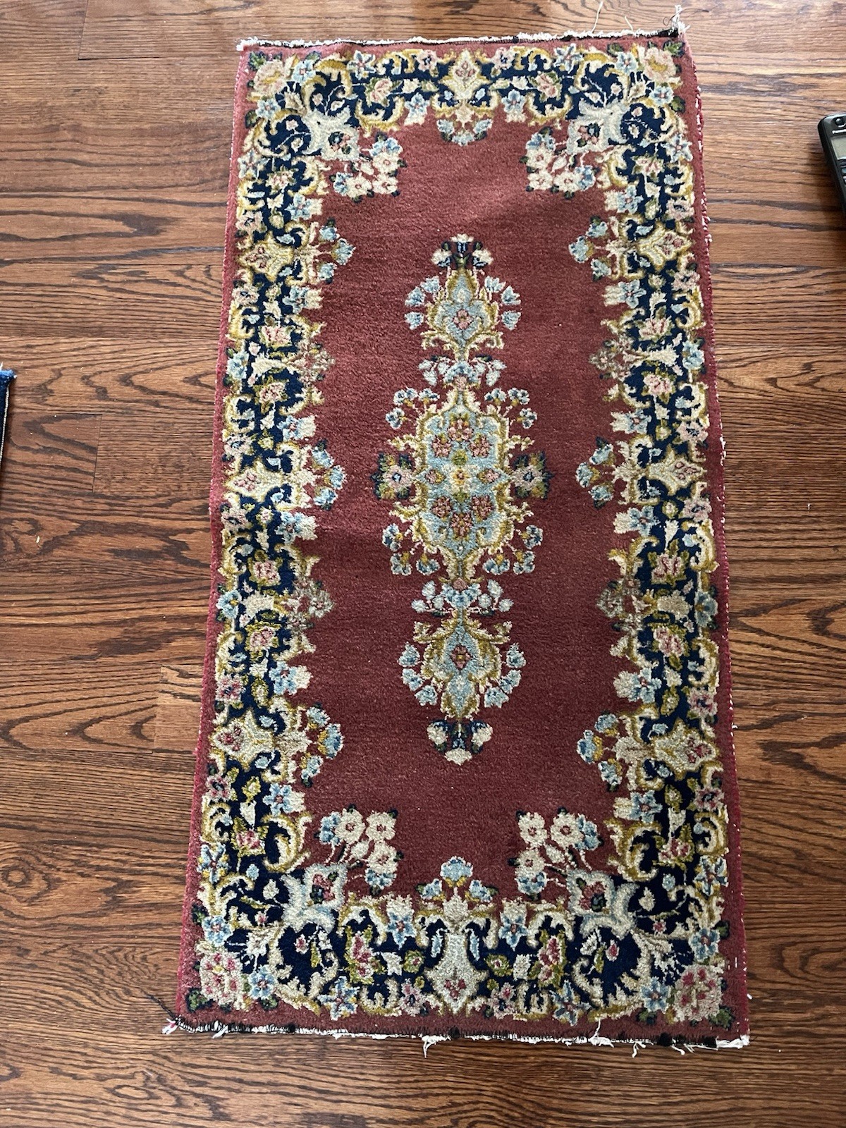 Vintage Hand Knotted malayer Wool Carpet with medallion gallery