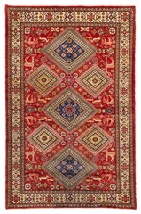 Vintage 4’11” x 7’7″ Traditional Hand Knotted Vegetable Dye Wool Area Rug