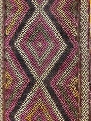 2 X 6 ft Vintage Beautiful Embroidered Berber Tribal Moroccan Runner for Kitchen