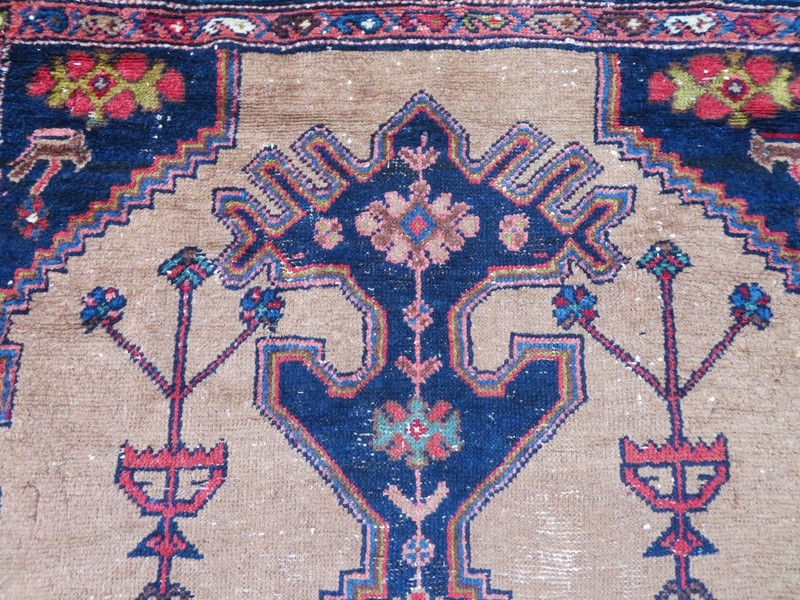 Distressed Antique Hamedan Rug. 202cm X 132cm. gallery