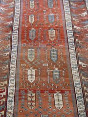 Excellent Antique 1880s Caucasian Kuba Hand Knotted Wool Runner Rug 3’6″ x11’9″