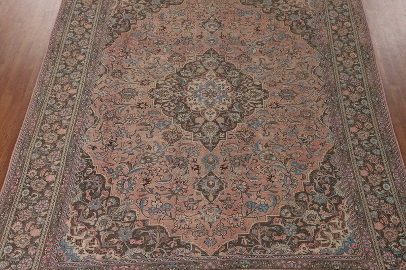 Vintage Pink Traditional Ardakan Area Rug 10x13 Handmade Wool Living Room Carpet gallery