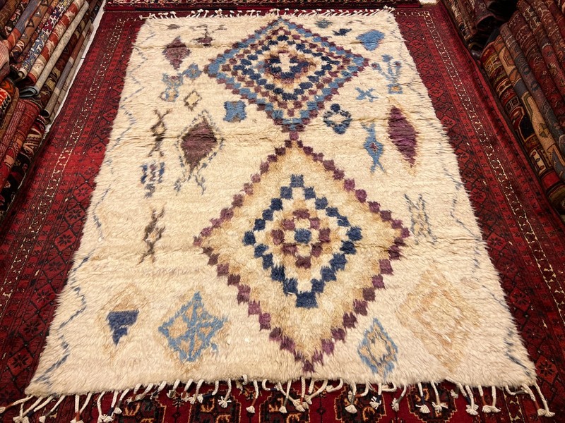 150 X 210 cm Stunning Beni Ourain Berber Moroccan Tribal Carpet gallery