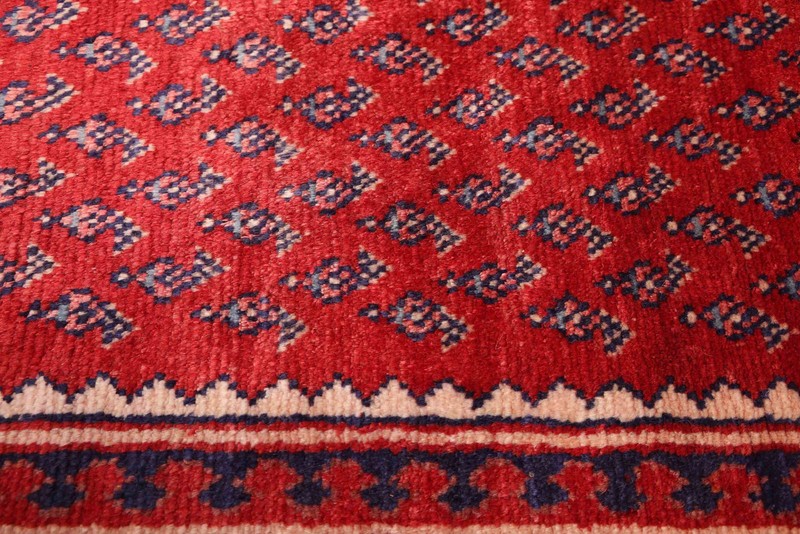 3'5" x 9'11" Vintage Hand-knotted Runner Rug Traditional Oriental Wool Carpet gallery