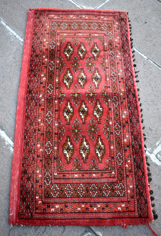 Vintage Tribal Bokhara Rolling Pin Bag Rug 33'' x 17'' Wall Hangings Torba Rug gallery