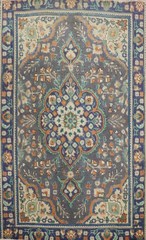 Vintage Floral Wool Traditional Accent Rug 3×5 ft Hand-knotted for Foyer