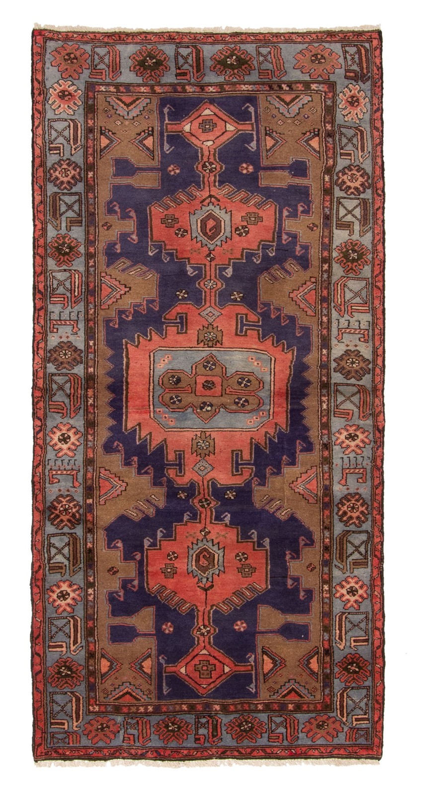 Vintage 3'2" x 6'11" Traditional Hand Knotted Vegetable Dye Wool Area Rug gallery