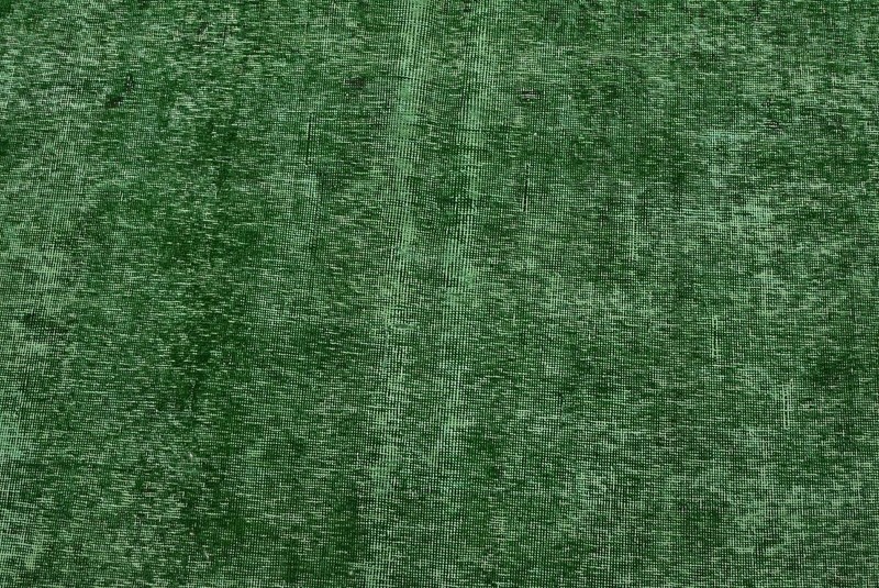 Vintage Overdyed 9’7” x 12’11” Green Distressed Wool Hand-Knotted Oriental Rug gallery