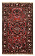 Vintage 1’10” x 2’11” Traditional Hand Knotted Vegetable Dye Wool Area Rug