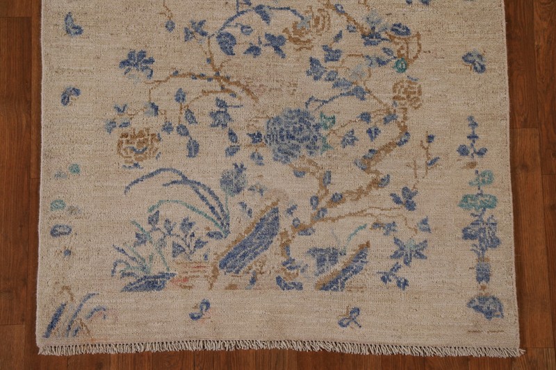 100% Vegetable Dye Oushak Turkish 12 ft Runner Rug Wool Hand-knotted Carpet 3x12 gallery