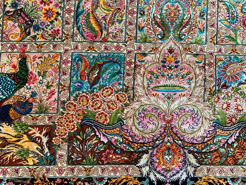 100% Silk Rug Tree of Life Silk Rug Handmade Fringes and Borders 3x5 ft gallery