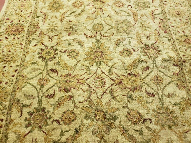 Belgium Power Loomed Rug 5x7, Vintage Oriental Wool Carpet, Beige gallery