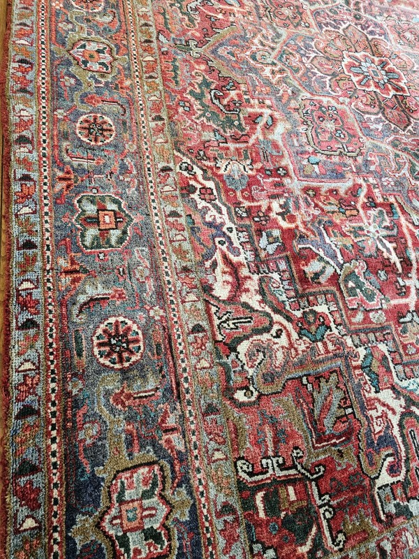 7 x 9.8 ANTIQUE VEG DYE SERAPI HERIZ RUG VINTAGE KAZAK CAUCASIAN gallery