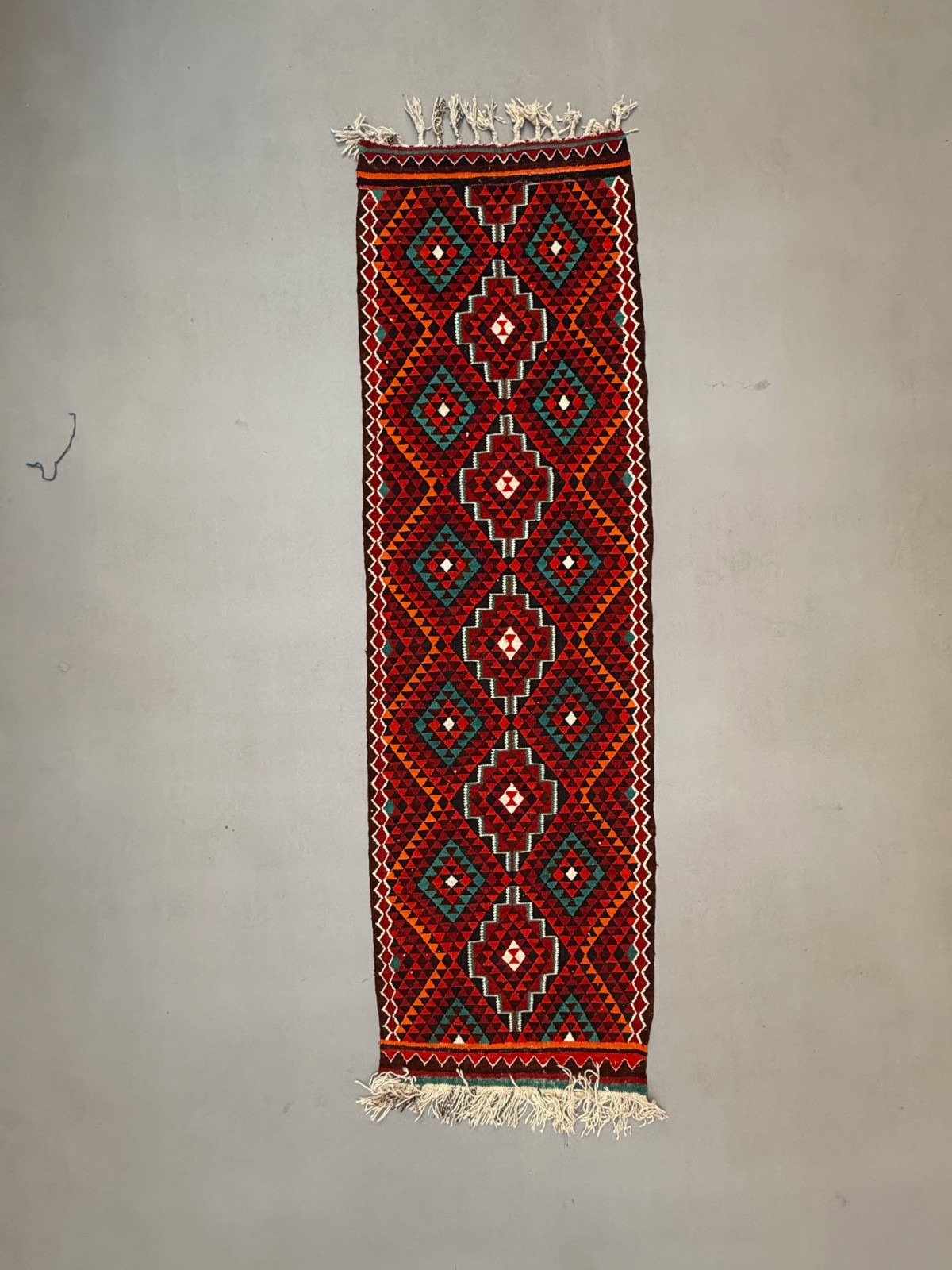 Turkish Kilim Runner 330x100 cm, Vintage Kelim Rug, Flat weave 2512 gallery