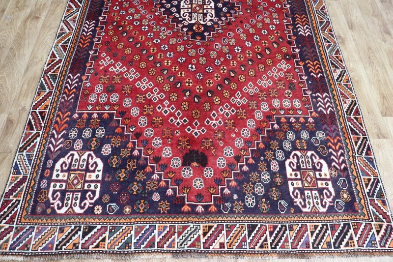 VINTAGE HANDMADE QASHQAI RUG TRIBAL RUG NOMAD RUG 260 x 157 CM gallery