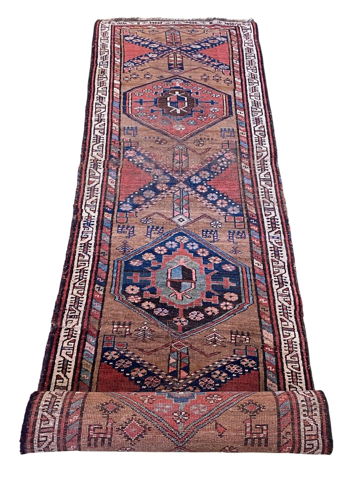 #520 Vintage Tribal Kurdish Runner Rug | 3'16x 11.12 ft gallery