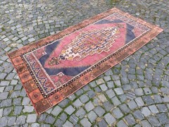Turkish rug,Handmade rug,Bohemian area rug,Wool rug,Vintage rug 4,1 x 8,3 ft