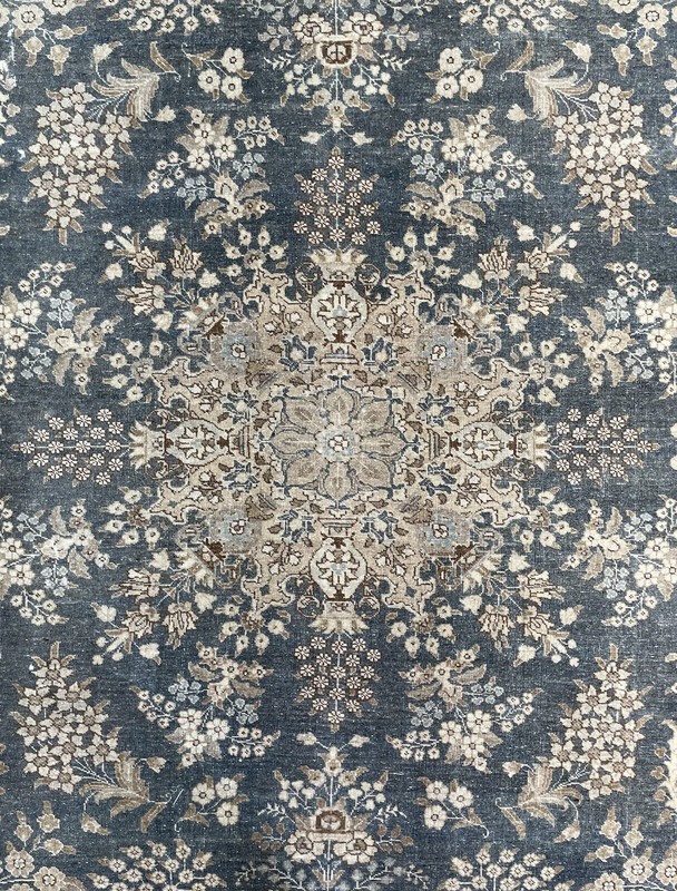 Fantastic Floral - 1940s Antique Vintage Rug - Oriental Carpet - 7.7 x 10.9 ft. gallery