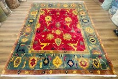 Tufenkian Rug 8×10, Tibetan Room Sized Carpet, Soft Thick Wool Pile