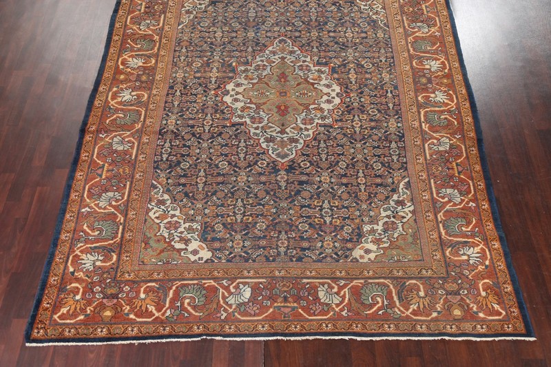 Pre-1900 Antique Mahal Hand-knotted Area Rug Vegetable Dye Oriental 9x12 Carpet gallery