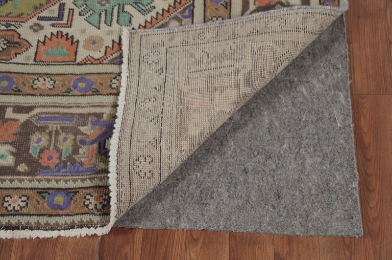 Light Green Geometric Over-Dyed Traditional Hand-knotted Rug Area Carpet 7x9 gallery