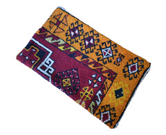 Turkish Pillow Cover Sofa Rug 12” x 20” Made of Antique Cushion Cover Carpet
