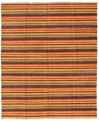 Vintage 5’11” x 7’3″ Traditional Wool Hand Woven Oriental Area Rug