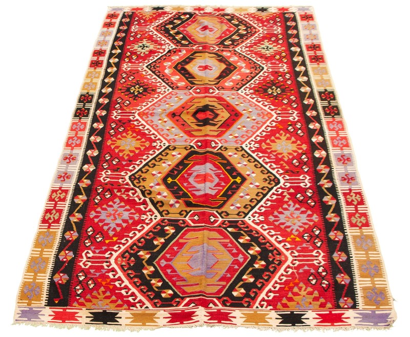 Vintage Hand Woven Area Rug 5'7" x 11'6" Traditional Wool Oriental Carpet gallery