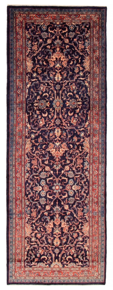 3'7" x 10'4" Vintage Hand-knotted Runner Rug Traditional Oriental Carpet