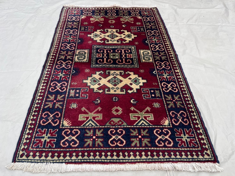COLLECTORS' ITEM Antique Natural Vegetable Dye Caucasian Shirvan Carpet