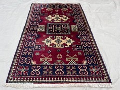 COLLECTORS’ ITEM Antique Natural Vegetable Dye Caucasian Shirvan Carpet