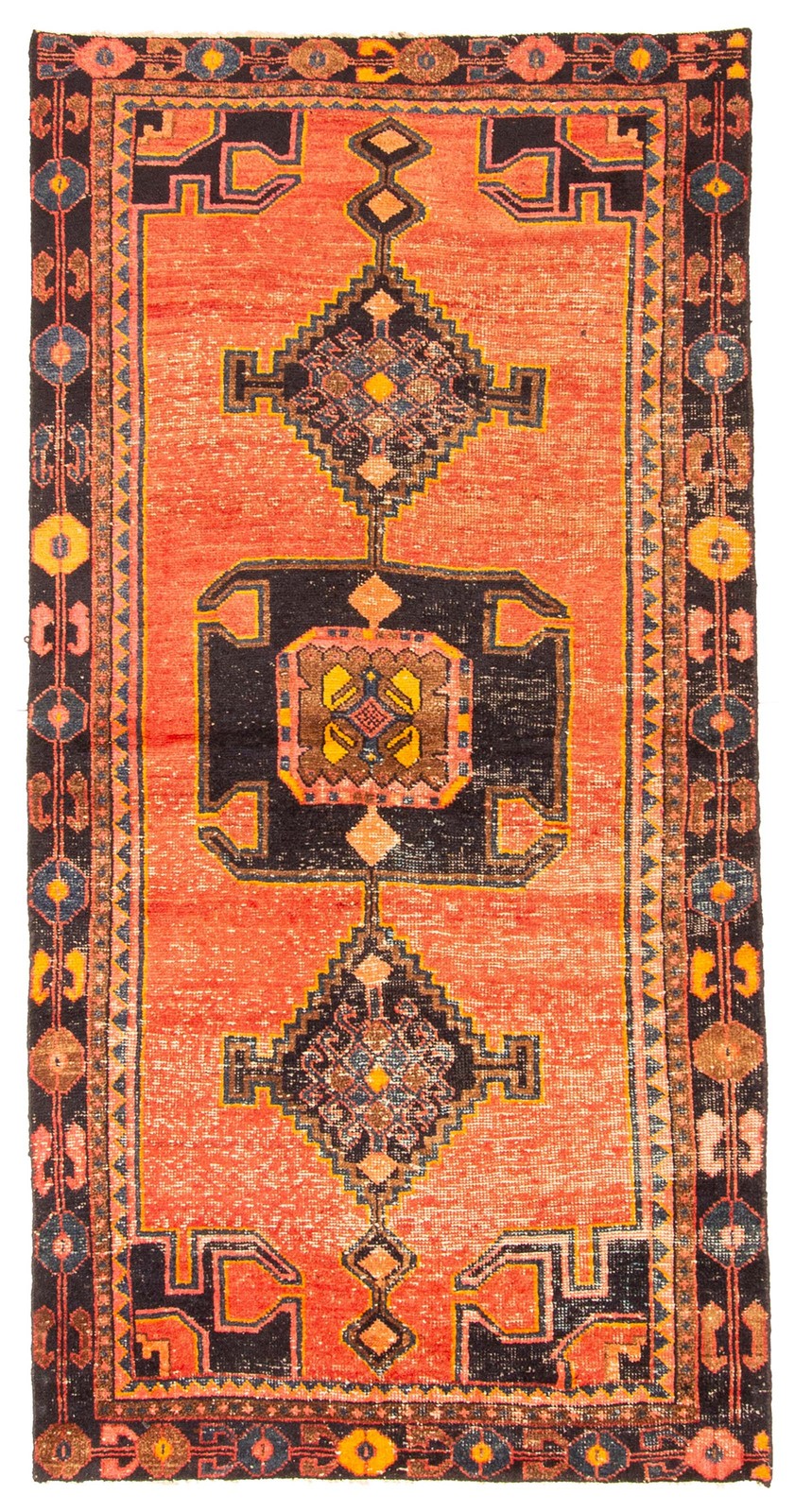 3'7" x 7'2" Vintage Hand-knotted Runner Rug Traditional Oriental Wool Carpet gallery