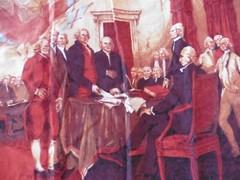 Antique rug Declaration of Independence 100% cotton 39″x56″ turkey