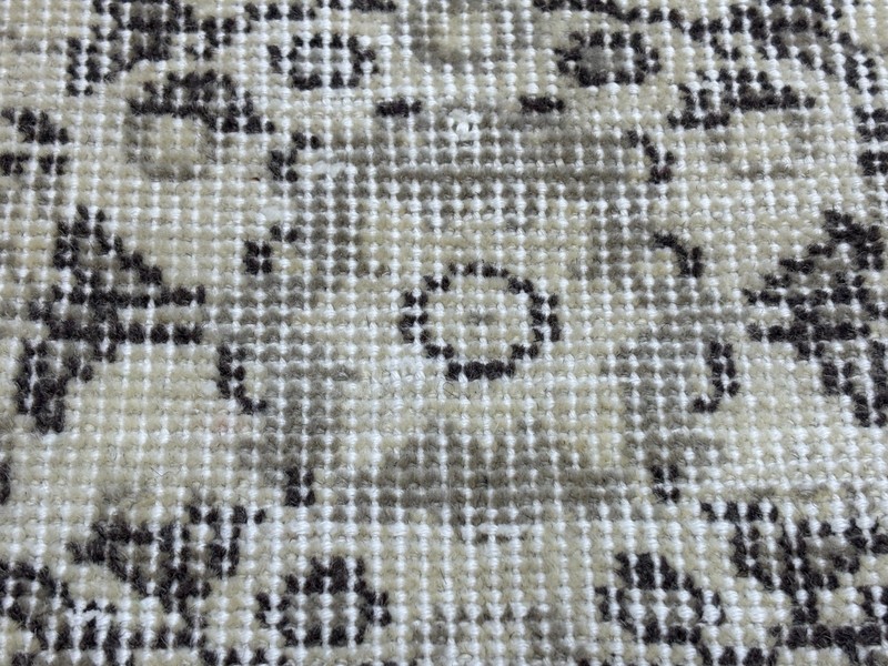 5x9 Beige Gray Vintage Turkish Area Rug, Hand-Knotted Wool Living Room Rug gallery