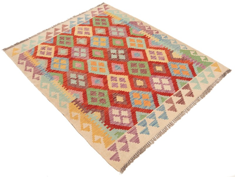 Kelim Afghan 197x157 cm Handwoven Oriental Carpet Rug Kilim gallery