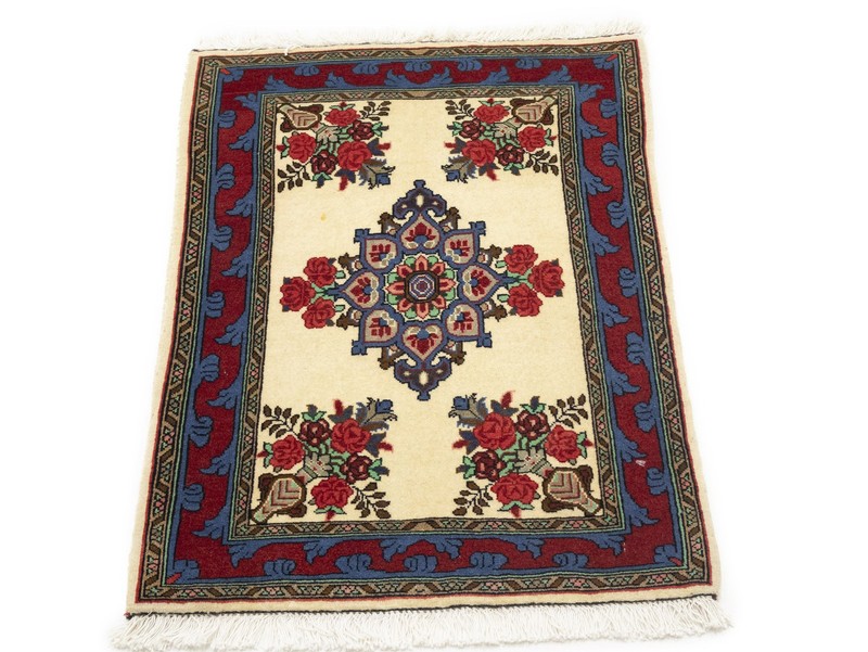 2X3 ft Handmade Indo-Bidjar Oriental Rug Floral Design Vintage Carpet Home Decor gallery