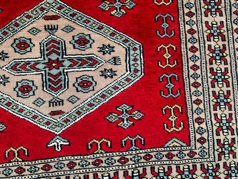 Vintage Afghan Rug, Jaldar Bokhara Rug, Traditional Area Carpet (3x5 ft.) gallery