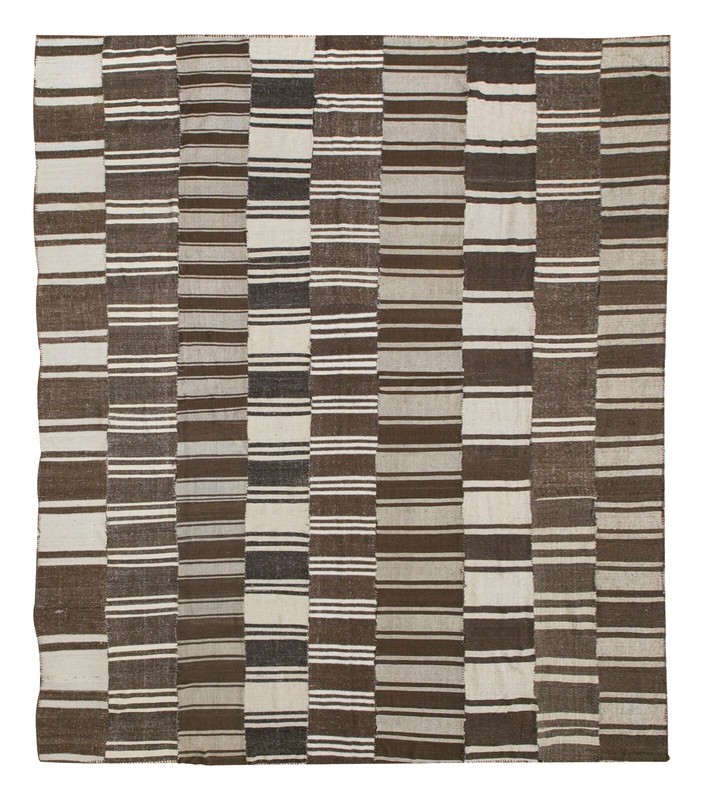 Vintage Minimal Kilim Rug,Striped Kilim Rug,Turkish Kilim Rug, 11'2 x 14'1 ft gallery