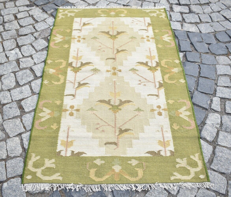 Vintage Turkish Rug 2'9'' x 4'7'' ft Anatolian Soft Colors Rug Flat Woven Rug gallery