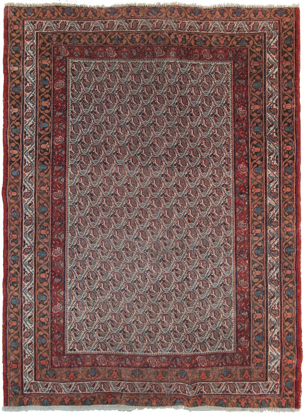 4x6 Antique Rare Handmade Traditional Iron Quality Area Rug 124cm x 165cm gallery