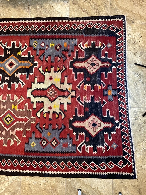 Large Oriental Kilim Tribal Rug Carpet gallery