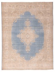 Vintage Hand-Knotted Area Rug 8’5″ x 11’1″ Traditional Oriental Wool Carpet