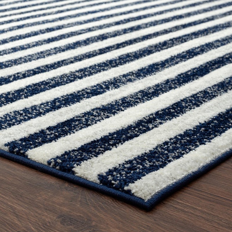 Moroccan Area Rugs Navy Striped Modern Living Room Carpet Quality Large Carpets gallery