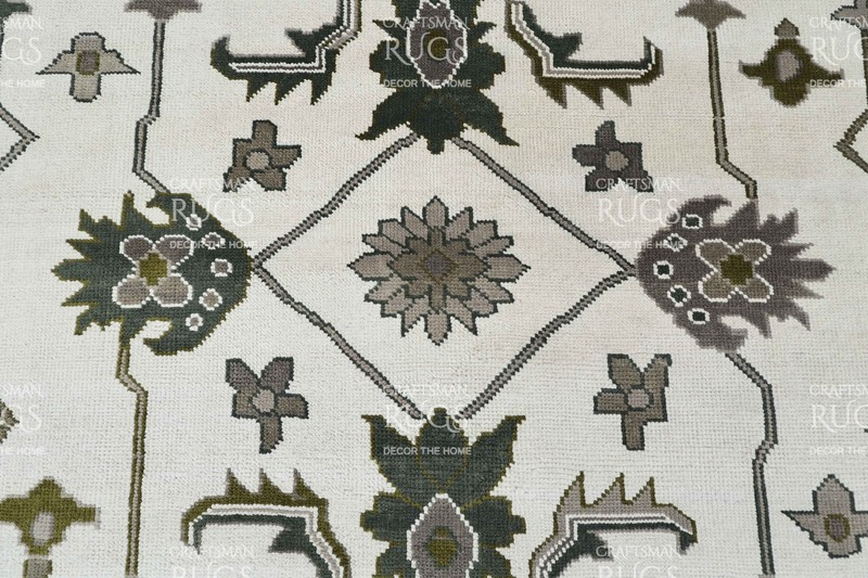9x12 Ft Ivory Hand made Traditional Living Area Rugs, Contemporary Floor Carpet gallery