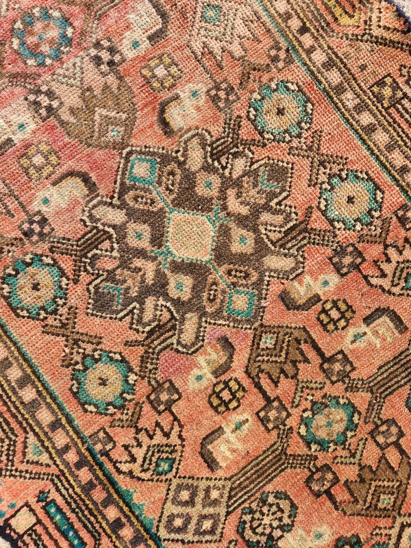 3'7"x2'2" ANTIQUE HAND KNOTTED CAUCASIAN KAZAK SERAPE TRIBAL WOOL MUTED RUG gallery