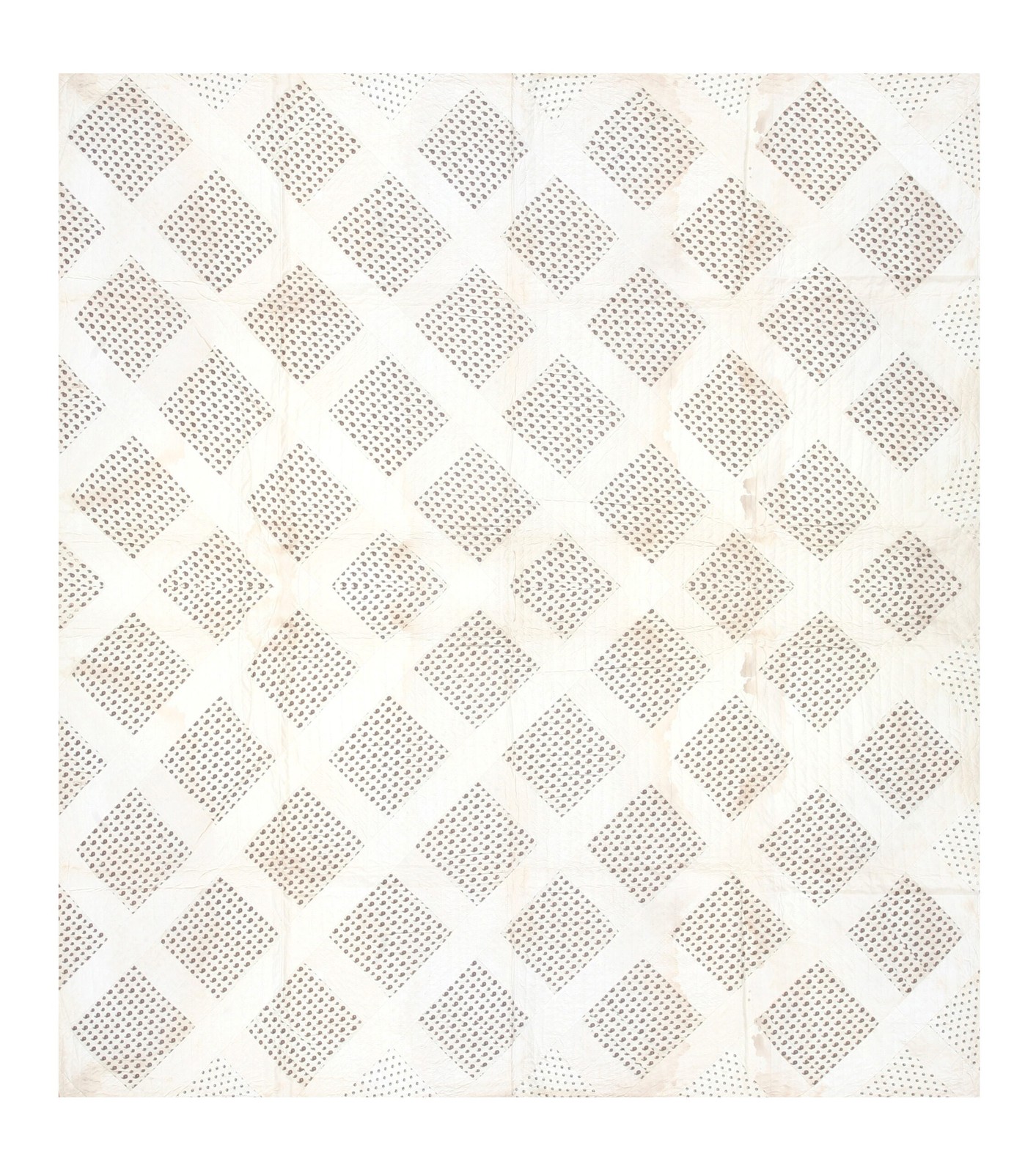 6X6 Antique American Quilts Wool Area Rug 1920 gallery