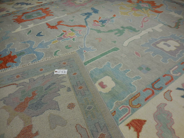 Turkish Oushak Rug, Modern Multicolored Area Rug 12x15, Handmade Rug gallery