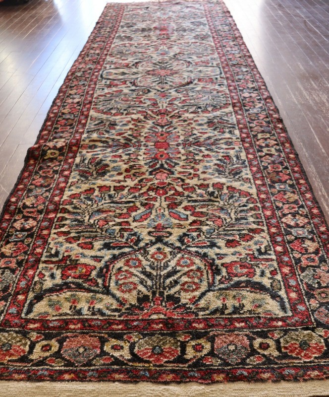 Antique Lilihan / Sarouk Runner 2'8" x 98"',c-1940 #17311 gallery