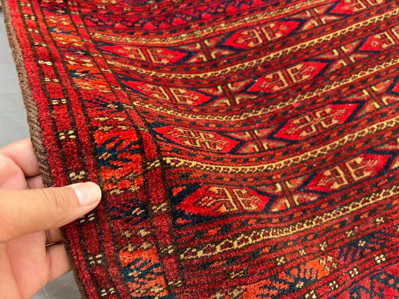 Antique Afghan Turkmen Saddle Bag 1'10x4 Hand-Knotted Tribal Wool Torba Textile gallery