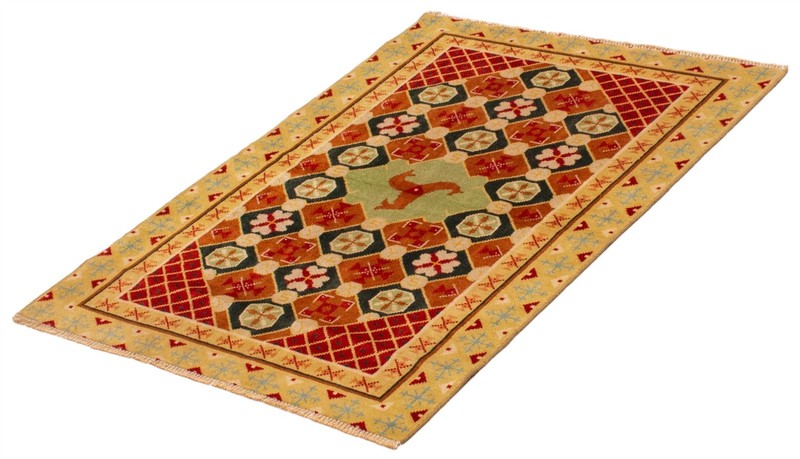 Vintage Hand-Knotted Area Rug 3'9" x 5'4" Traditional Oriental Wool Carpet gallery